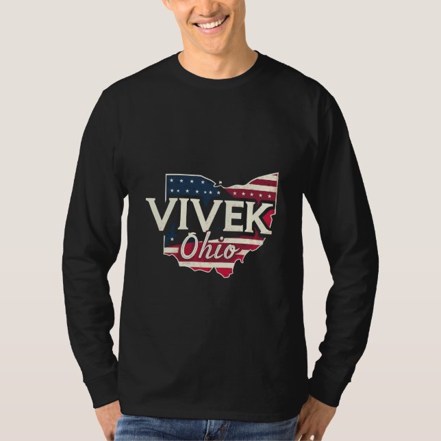 T-shirt Vivek Ohio 2026 Gouverneur Républicain Américain (Devant)