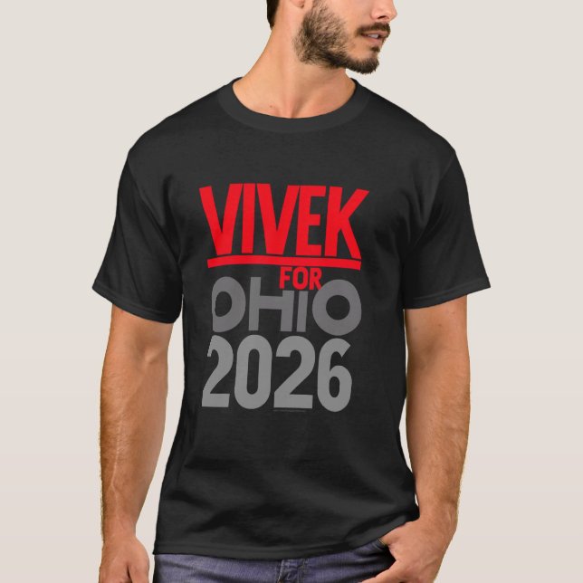 T-shirt Vivek Ramaswamy pour le gouverneur de l'Ohio 2026  (Devant)