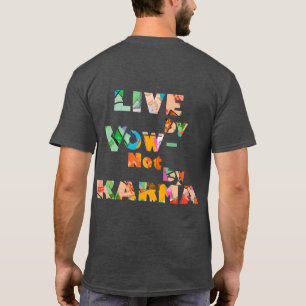 T-shirt Vivez à côté de voeu : gris-foncé