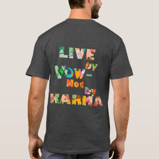 T-shirt Vivez à côté de voeu : gris-foncé