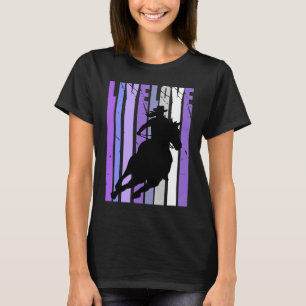 T-shirt Vivez Amour Cowgirl Rodéo Course de Barils Équitat