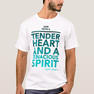 T-shirt Vivez avec un Coeur Tinder Citations d'inspirati