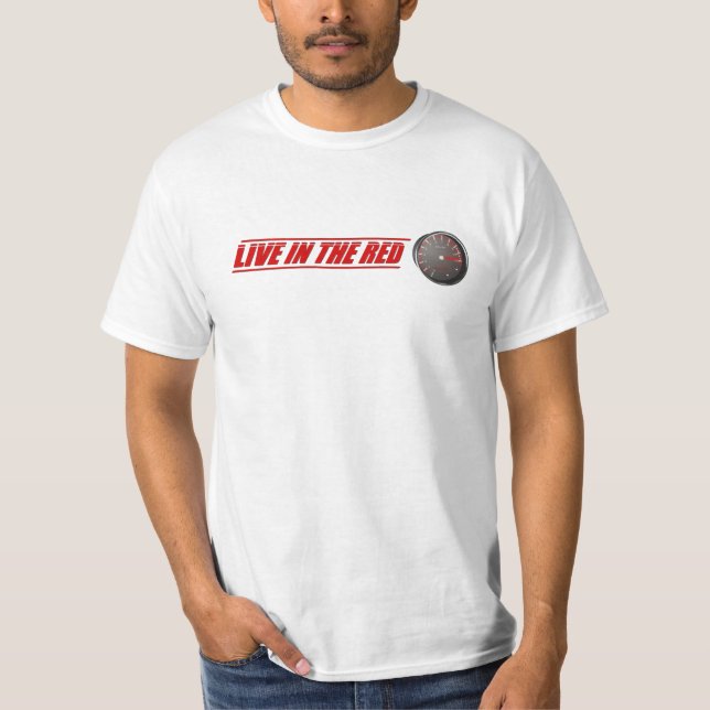 T-shirt Vivez en rouge (Devant)