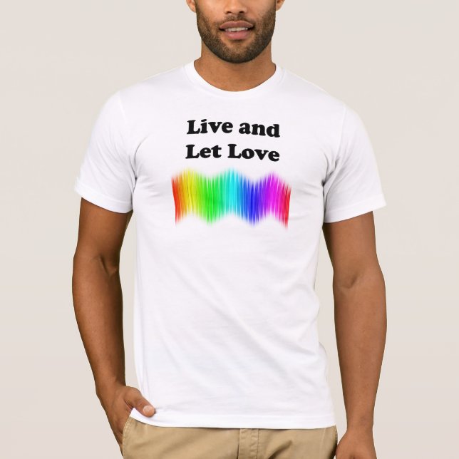 T-shirt Vivez et laissez l'amour (Devant)