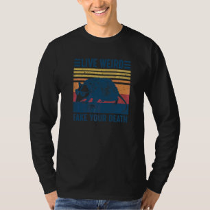 T-shirt Vivez Étrange Faux Votre Mort Cool Graphique Incro