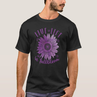 T-shirt Vivez la vie dans le jardin de tournesols Fullbloo