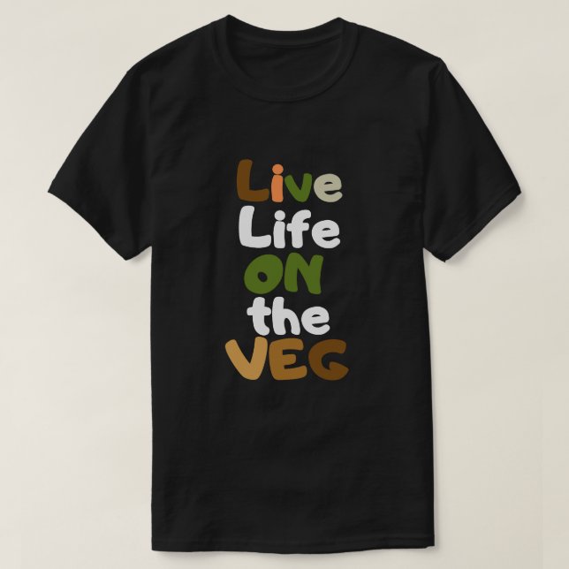 T-shirt Vivez la vie en veggie (Design devant)