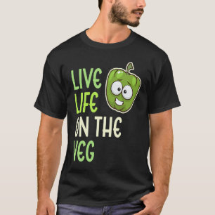 T-shirt Vivez la vie sur le légume Poivre végétalien Life