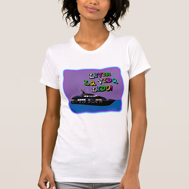 T-shirt Vivez le slogan de La Vida Lido ! (Devant)