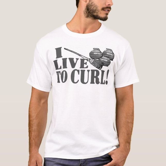 T-shirt Vivez pour courber la chemise de bordage (Devant)