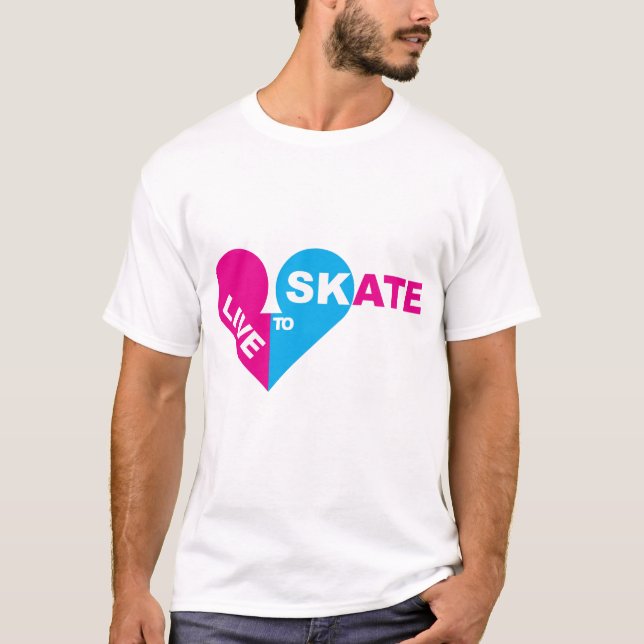 T-shirt vivez POUR PATINER (Devant)