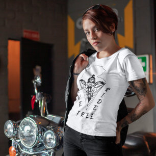 T-shirt Vivez sans course hard moto moto vélos femmes Lumi