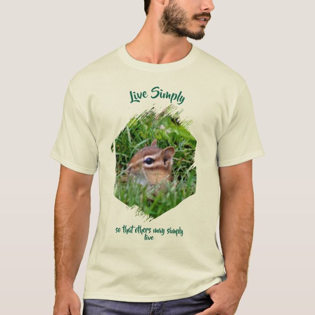 T-shirt Vivez simplement des mots inspirants Tamia (Devant)