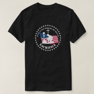 T-shirt Vivez une vie digne -Vétéran