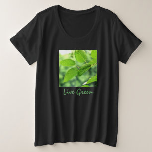 T-shirt 'Vivez Vert' pour femmes en grandes taille