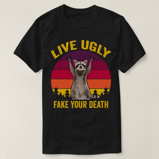T-shirt Vivez Vilain Fake Votre Mort (Design devant)