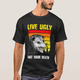 T-shirt Vivez Vilain Fake Votre Opossum De Mort