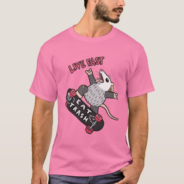 T-shirt Vivez Vite Mangez des Déchets (Devant)