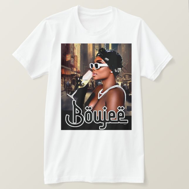 T-shirt "Vivez votre meilleure vie à Boujee Chic" (Design devant)