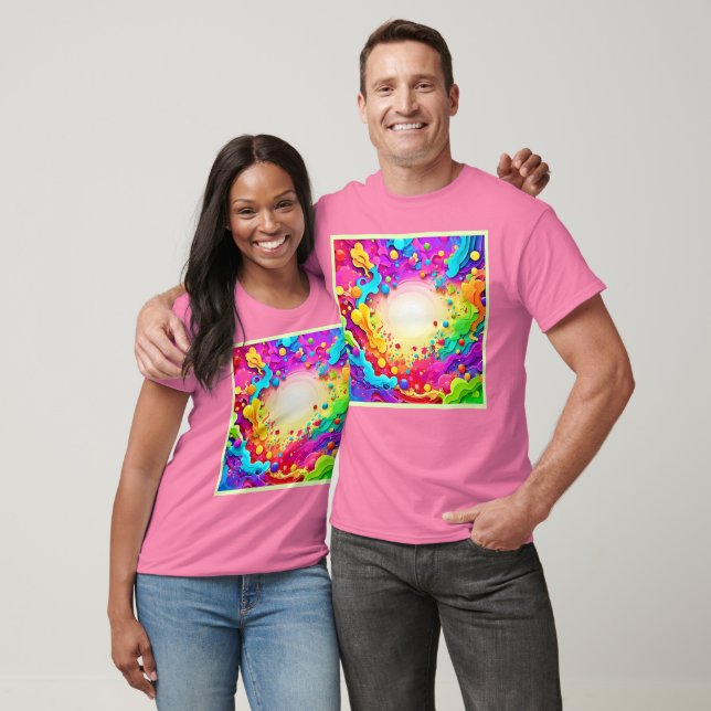 T-shirt Vivid Abstrait Color Explosion Art (Unisexe)