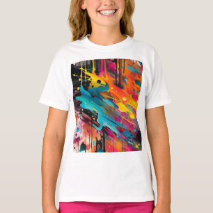 T-shirt Vivid Chaos Splash Graffiti