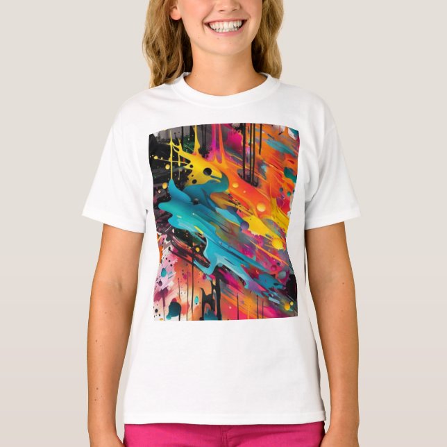 T-shirt Vivid Chaos Splash Graffiti (Devant)