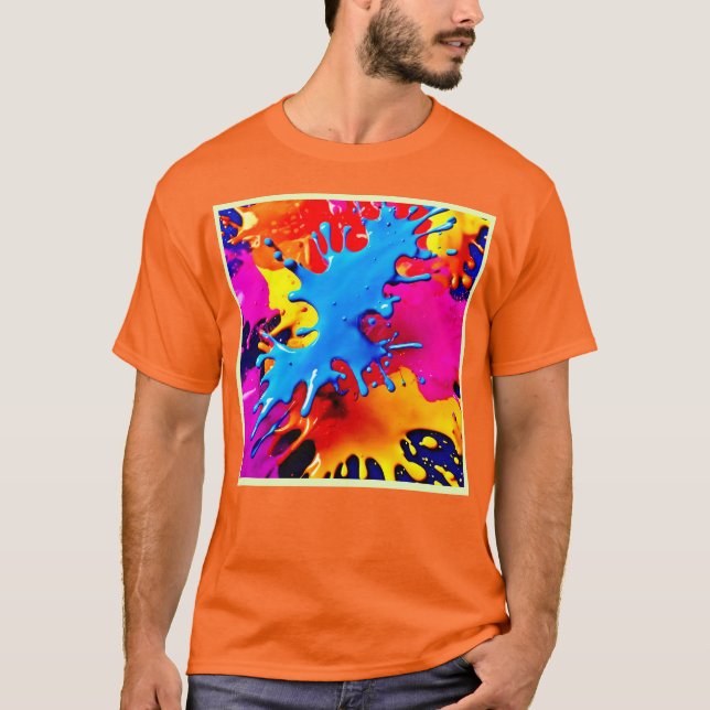 T-shirt Vivid Color Splash Art (Devant)