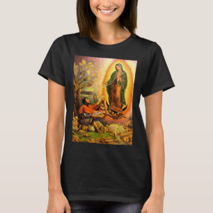 T-shirt Vivid Notre-Dame de Guadalupe Jolie femme noire