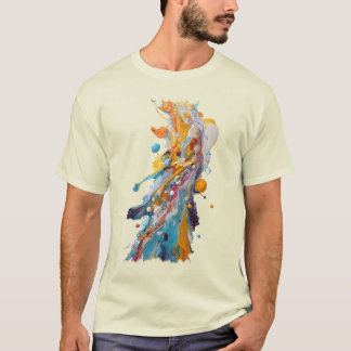 T-shirt Vivid Paint Splash Abstract