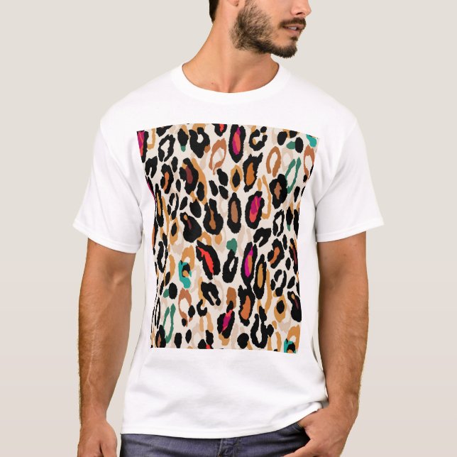 T-shirt Vivid Posters de animaux léopards (Devant)