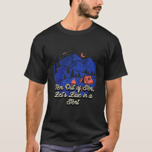 T-shirt Vivons dans une tente Camping Wildlife Camper Outd