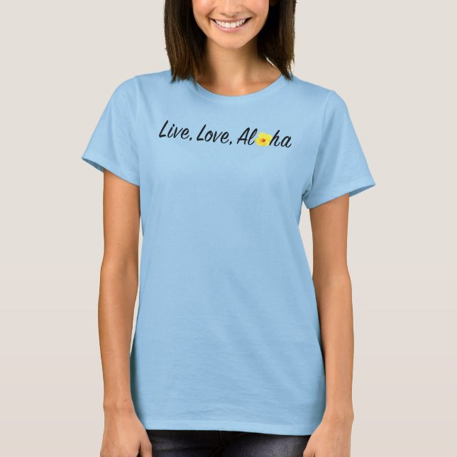T-shirt Vivre, Amour, Aloha Flowy Top (Devant)