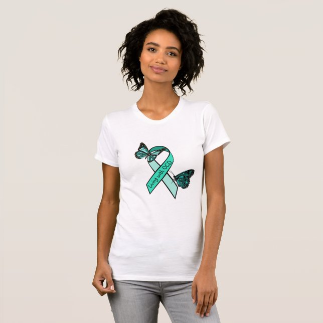 T-shirt Vivre avec un trouble obsessionnel compulsif de l' (Devant entier)