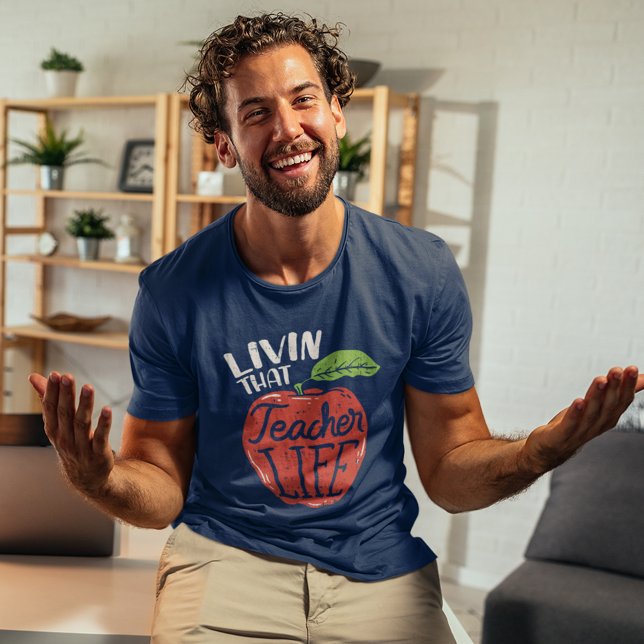 T-shirt Vivre cette vie d'enseignant Retour à l'école (Back to School Living that Teacher Life Fun Matching T-Shirt)