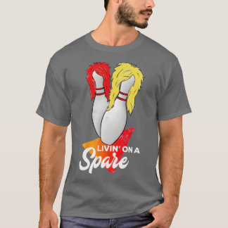 T-shirt Vivre Dans Une Équipe De La Spare Bowling League