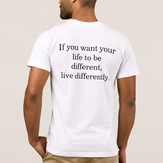 T-shirt Vivre différemment (Dos)