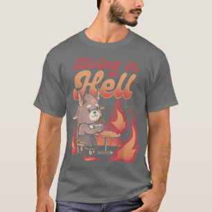 T-shirt Vivre En Enfer Drôle Satan Halloween Costume