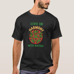 T-shirt Vivre en harmonie avec la nature Pagan Pentagram W