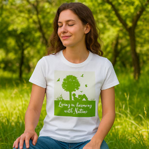 T-shirt Vivre En Harmonie Dans La Nature