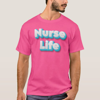 T-shirt Vivre et aimer la vie d'infirmière