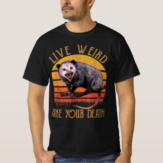 T-shirt Vivre Fake Votre Mort Opossum Chats moches Retro