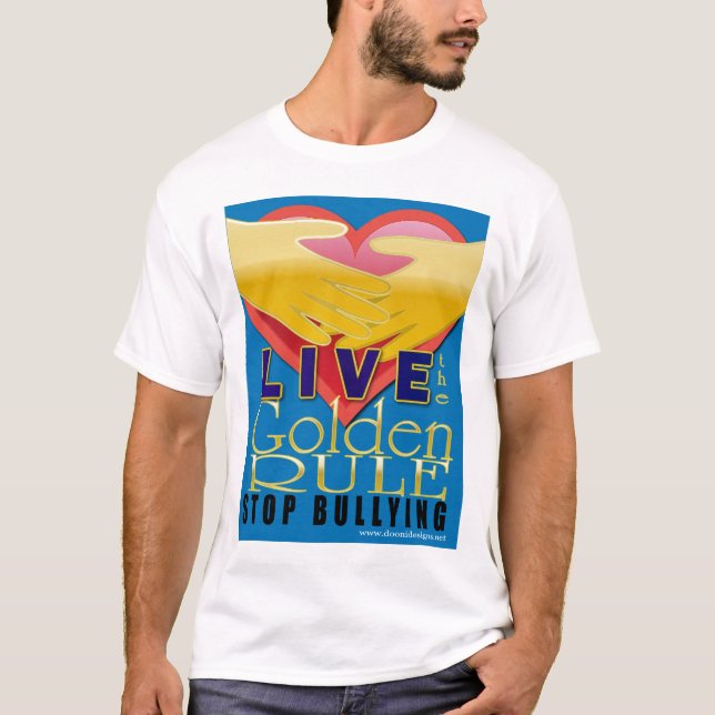 T-shirt vivre la règle d'or (Devant)