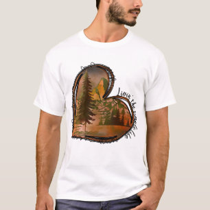 T-shirt Vivre La Simple Vie Coeur Nature