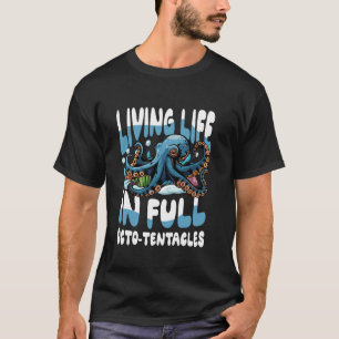 T-shirt Vivre la vie à plein huit-tentacules