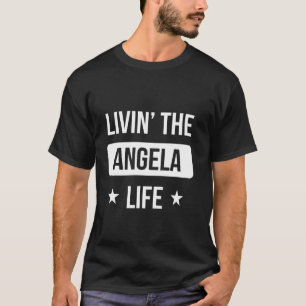 T-shirt Vivre la vie d'Angela, la première bande de la réu