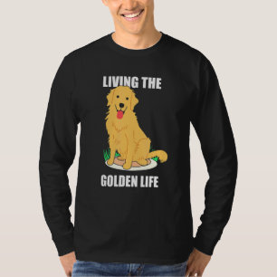 T-shirt Vivre le Golden Life Retriever Stug Chien