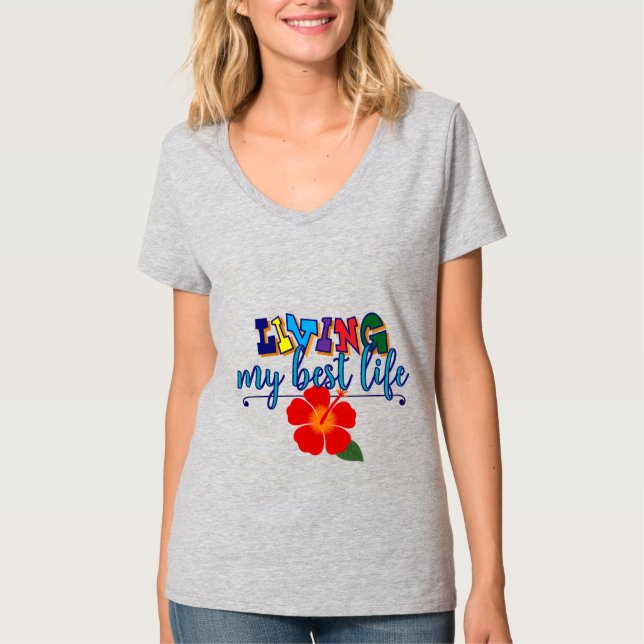 T-shirt "Vivre ma meilleure vie" (Devant)