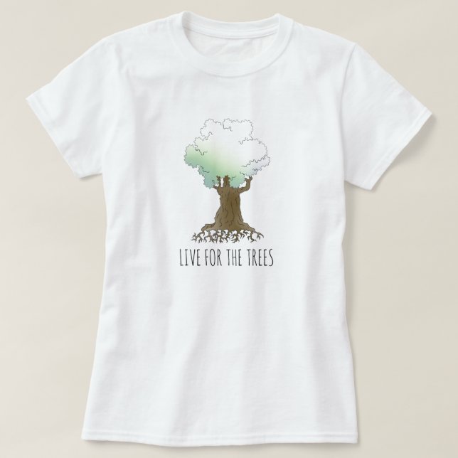 T-shirt Vivre Pour Les Arbres (Design devant)