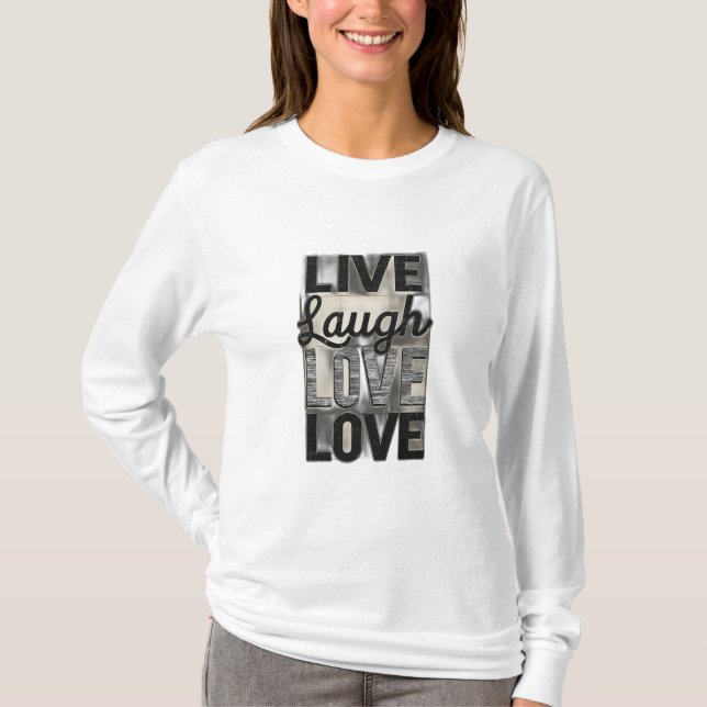 T-shirt Vivre / Rire / Amour (Devant)