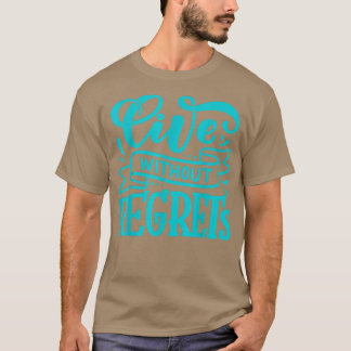 T-shirt Vivre Sans Regrets Turquoise Font Motivation Ins